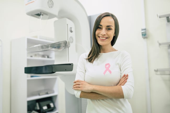 young-woman-hospital-with-pink-ribbon-breast-cancer-awareness-month-symbol